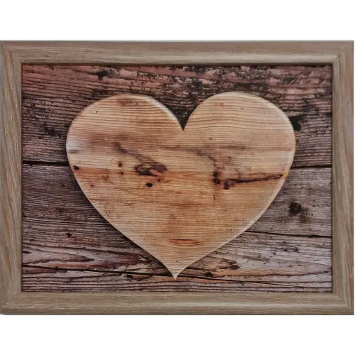 Kniekussen dienblad hout motief met hart